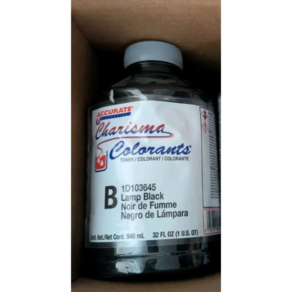 Accurate Charisma Colorant Tint Toner B 1D103645 Lamp Black 32 fl oz